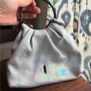 💕SPOTLIGHT💕NWOT Thacker Silver Rainbow Holographic Crossbody Bag